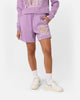 Mitchell & Ness Women's Los Angeles Lakers Arch Logo Shorts Faded Purple