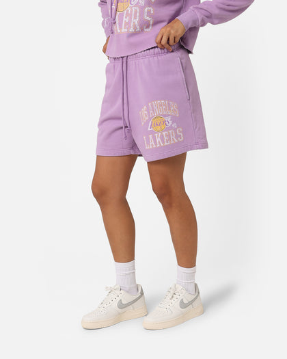 Mitchell & Ness Women's Los Angeles Lakers Arch Logo Shorts Faded Purple
