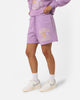 Mitchell & Ness Women's Los Angeles Lakers Arch Logo Shorts Faded Purple