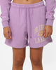 Mitchell & Ness Women's Los Angeles Lakers Arch Logo Shorts Faded Purple