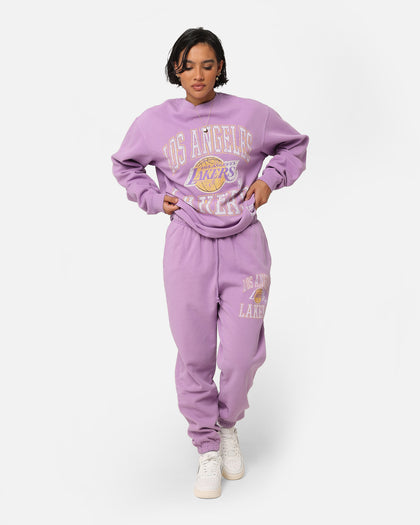 Mitchell & Ness Women's Los Angeles Lakers Arch Logo Sweatpants Faded Purple