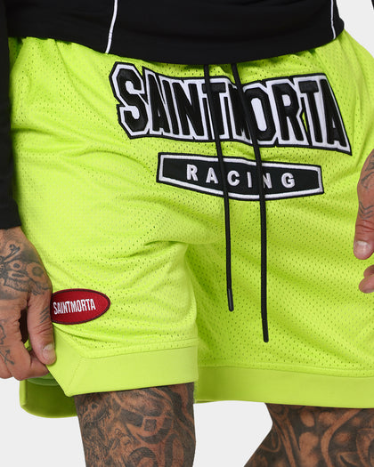 Saint Morta Pro Racing Basketball Shorts Neon Green