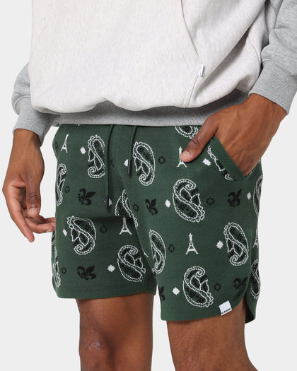 Carre Big Bandana Knitted Shorts Green
