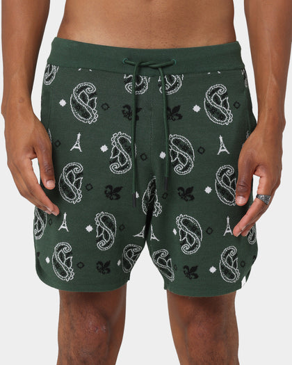 Carre Big Bandana Knitted Shorts Green