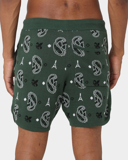 Carre Big Bandana Knitted Shorts Green