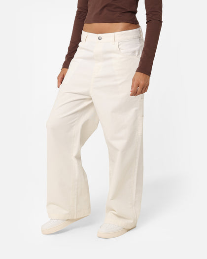 Dickies Women's Stonewashed Cropped Cargo Pants Stonewash Cloud