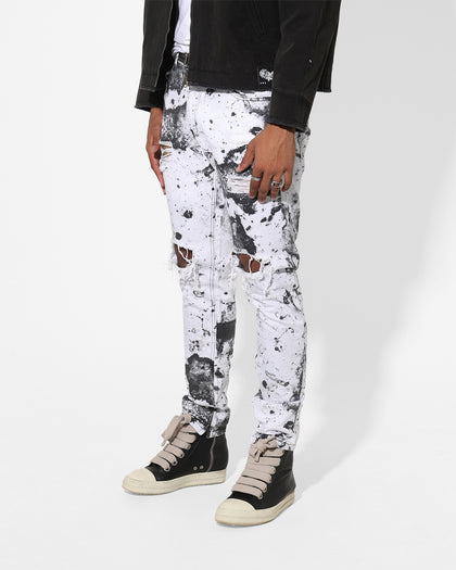 Saint Morta Acid Destroyer Jeans White/Black