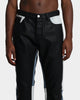 MNML B417 Leather Flare Pants Black/Blue