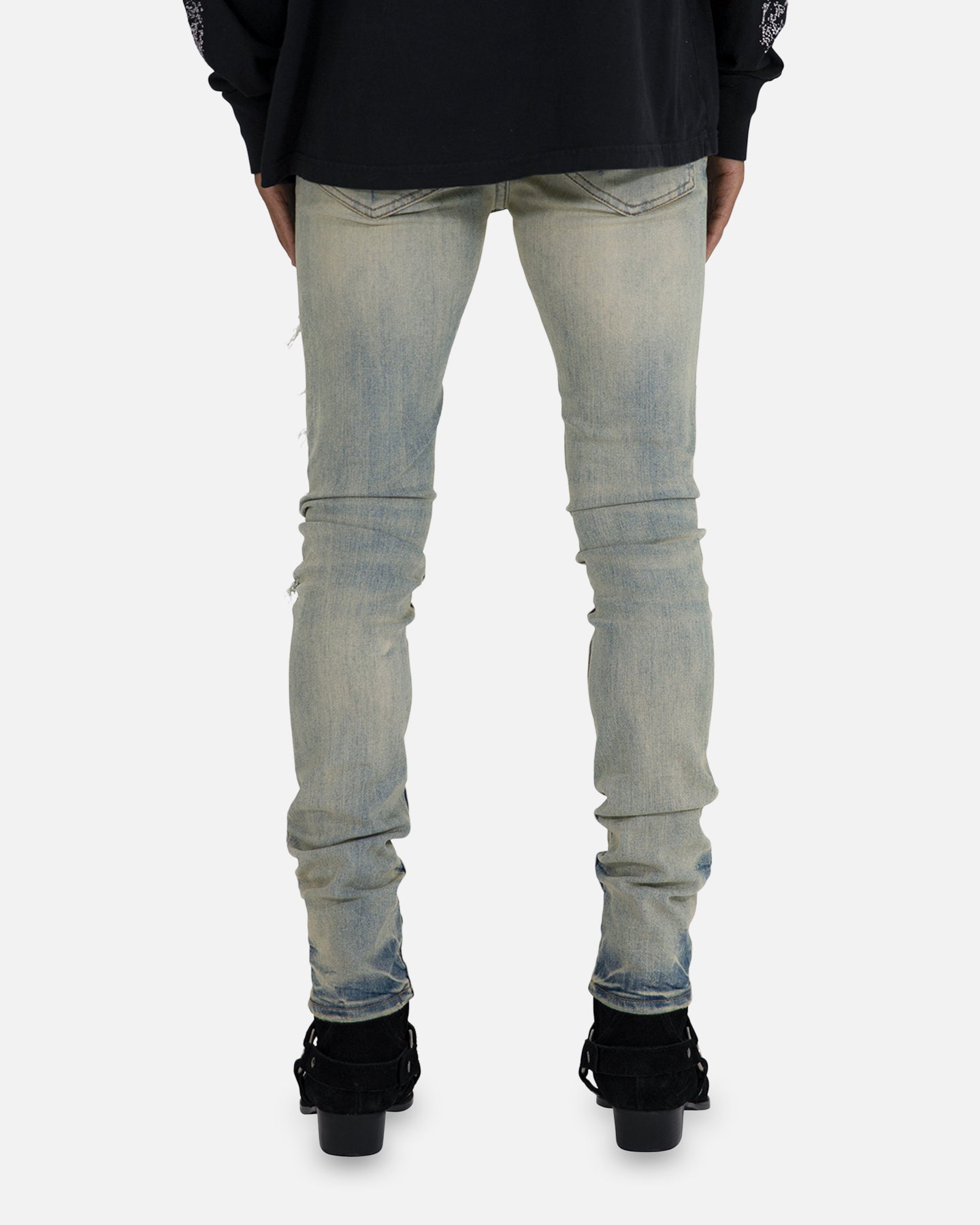 MNML X165 Paisley Skinny Denim Jeans Black/Black | Culture Kings US