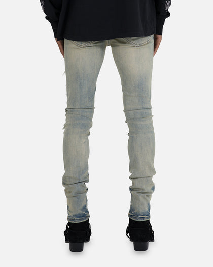 MNML X165 Paisley Skinny Denim Jeans Black/Black