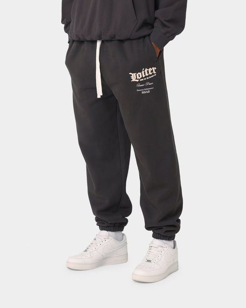 Loiter Art Studio Trackpants Charcoal