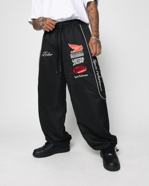 Loiter Speedway Track Pants Black