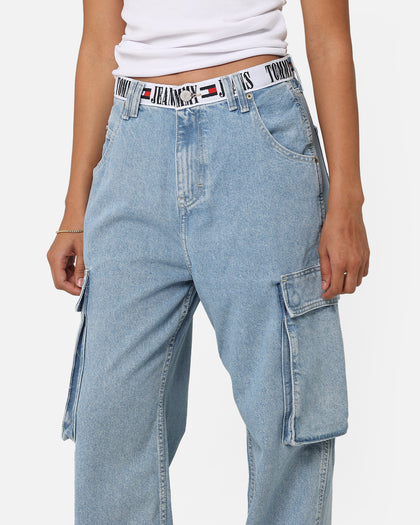 Tommy Jeans Women's Daisy Cargo Low Rise Jeans Denim Light 02