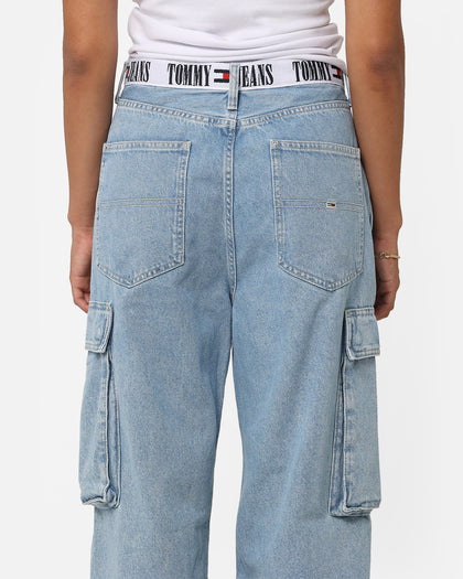 Tommy Jeans Women's Daisy Cargo Low Rise Jeans Denim Light 02