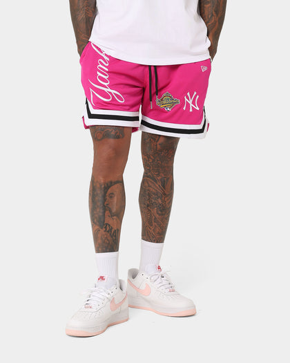 New Era New York Yankees 'Tropical Punch Script Pack' Mesh Shorts Hot Pink