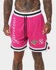 New Era New York Yankees 'Tropical Punch Script Pack' Mesh Shorts Hot Pink