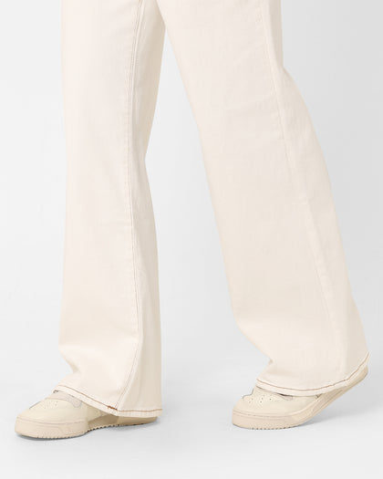 True Religion Women's Low Slung Baggy Jeans Ecru