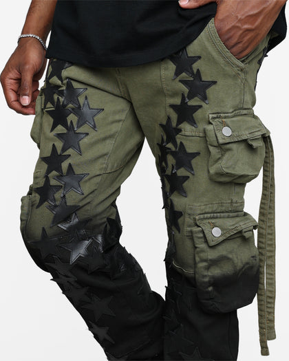 MNML D474 Cargo Straight Denim Pants Multi