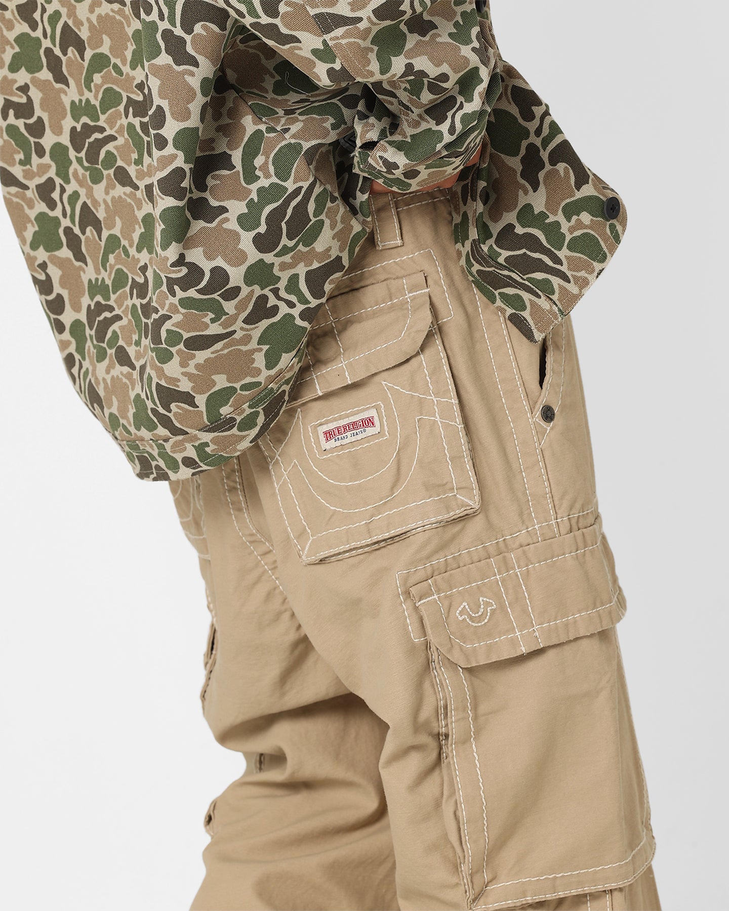 True Religion Big T Classic Cargo Pants Travertine | Culture Kings US