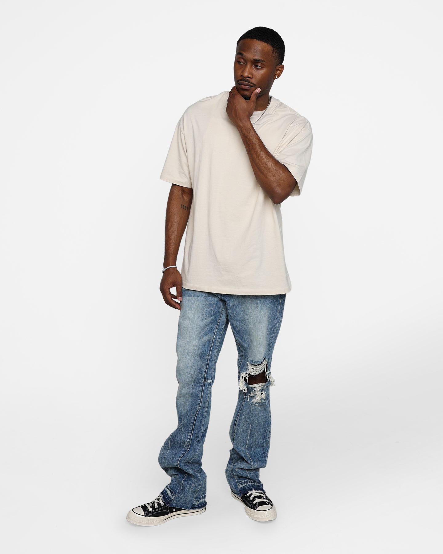 MNML B455 Flare Denim Pants Blue | Culture Kings US