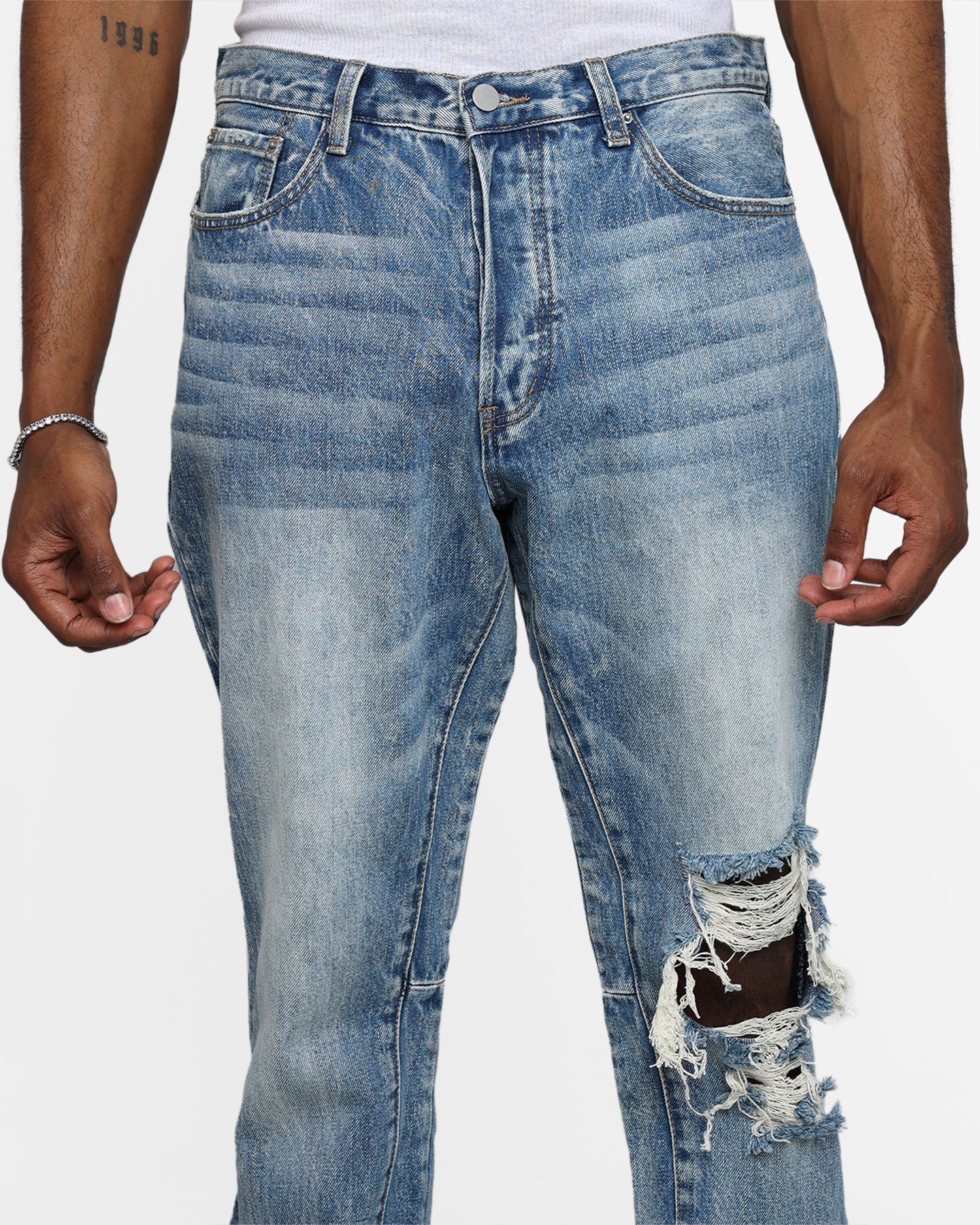 MNML B455 Flare Denim Pants Blue | Culture Kings US