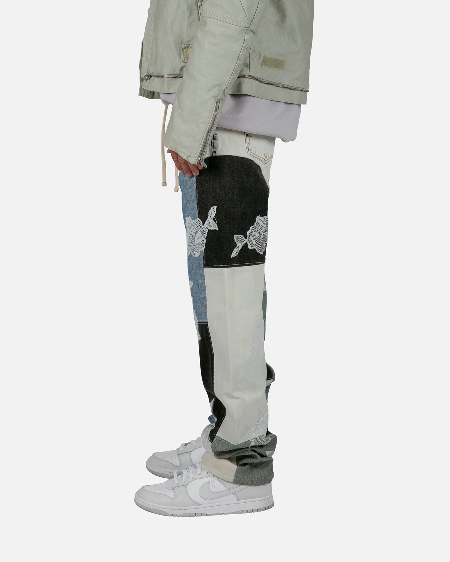 mnml【size 28】 MNML X Kybucci V446 Lace Baggy Denim Pants Blue/White | Culture