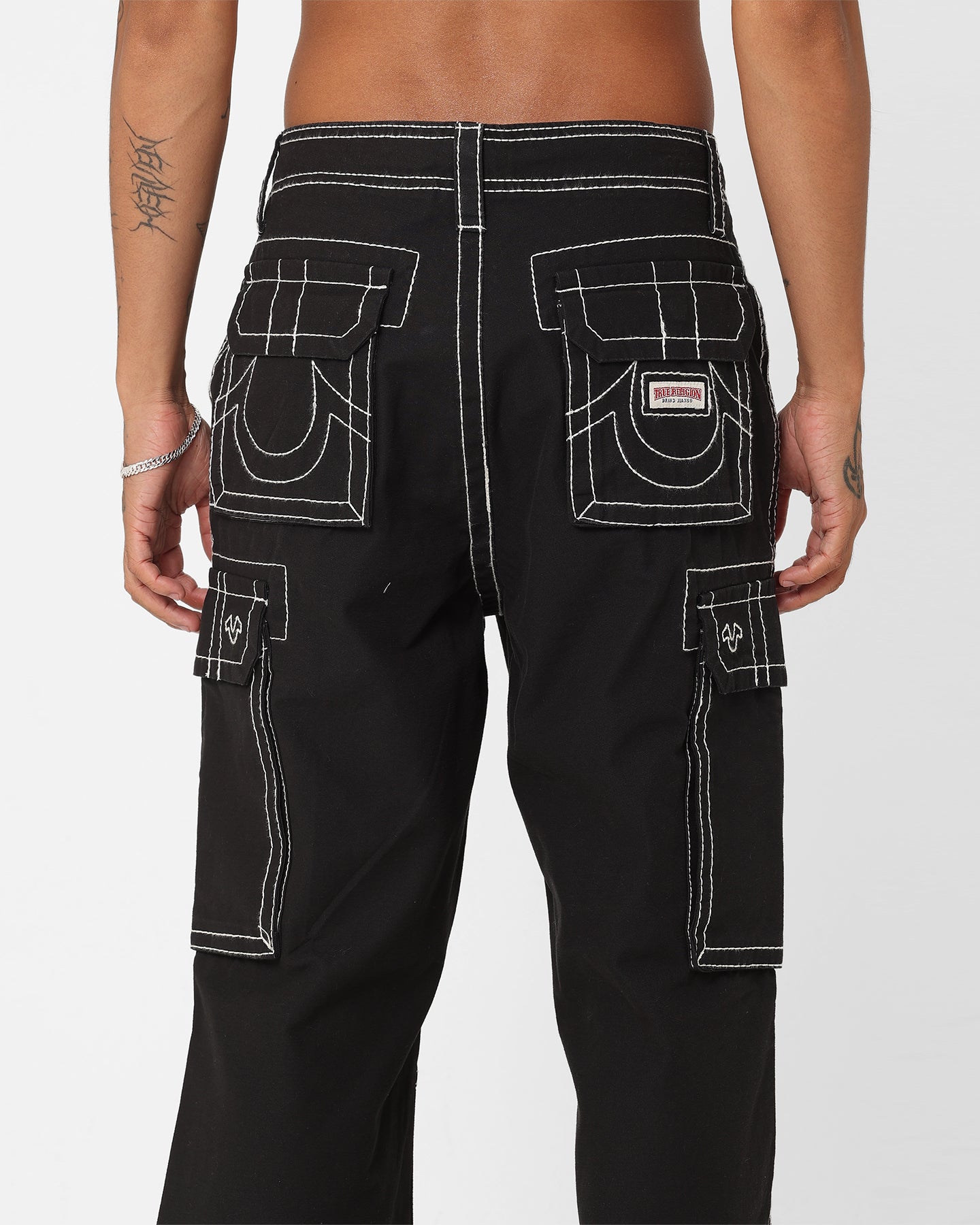 True Religion Big T Classic Cargo Pants Jet Black | Culture Kings US