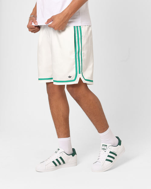 Adidas Hoop Prep Shorts Off White/Court Green