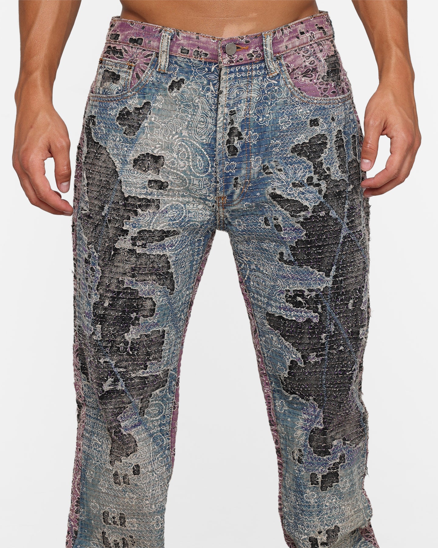 MNML V488 Boro Denim Jeans Multi | Culture Kings US MNML V488 Boro Denim Jeans Multi | Culture Kings US