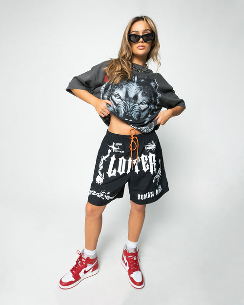 Loiter Sketch Book Walk Shorts Black