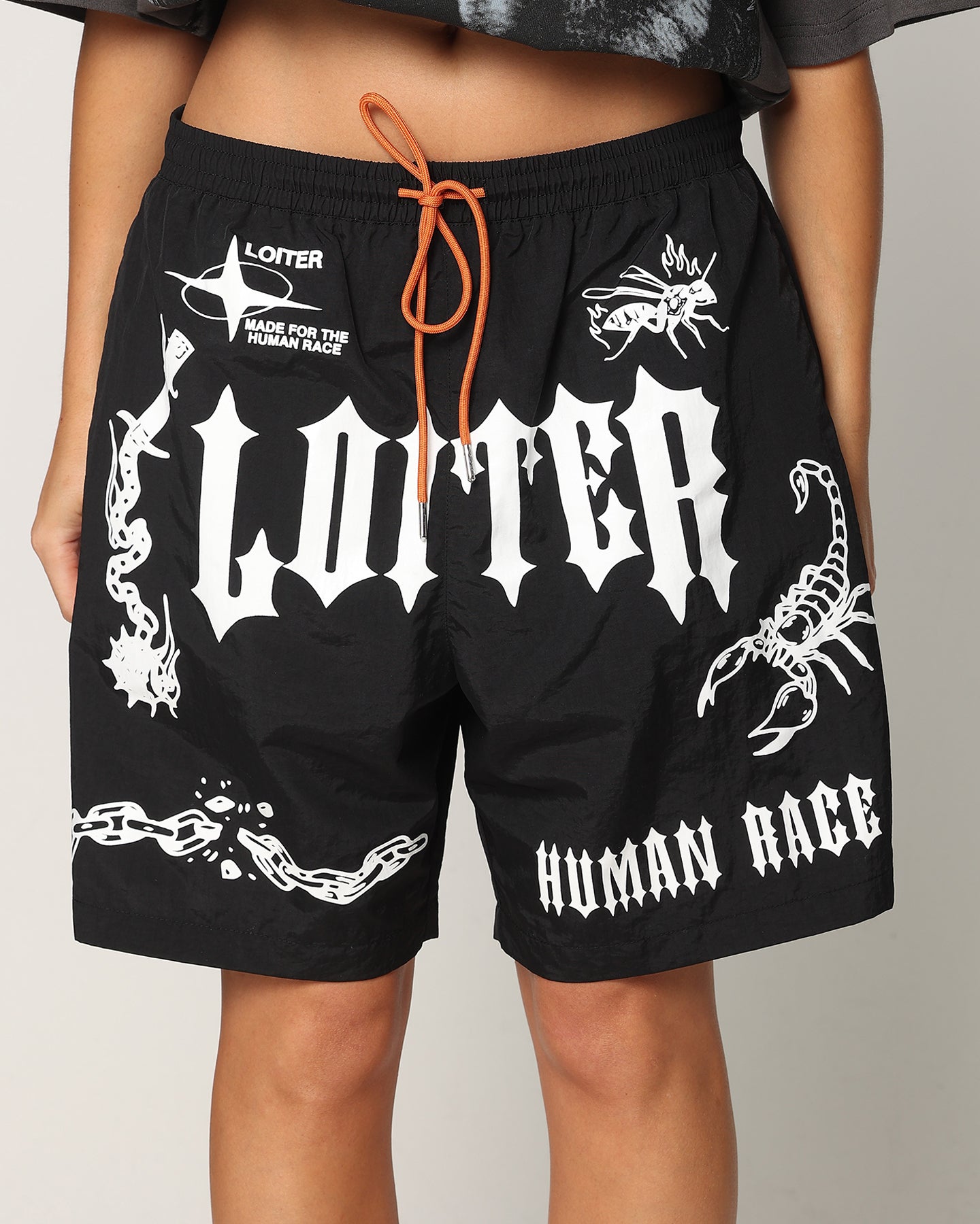 Loiter Sketch Book Walk Shorts Black | Culture Kings US