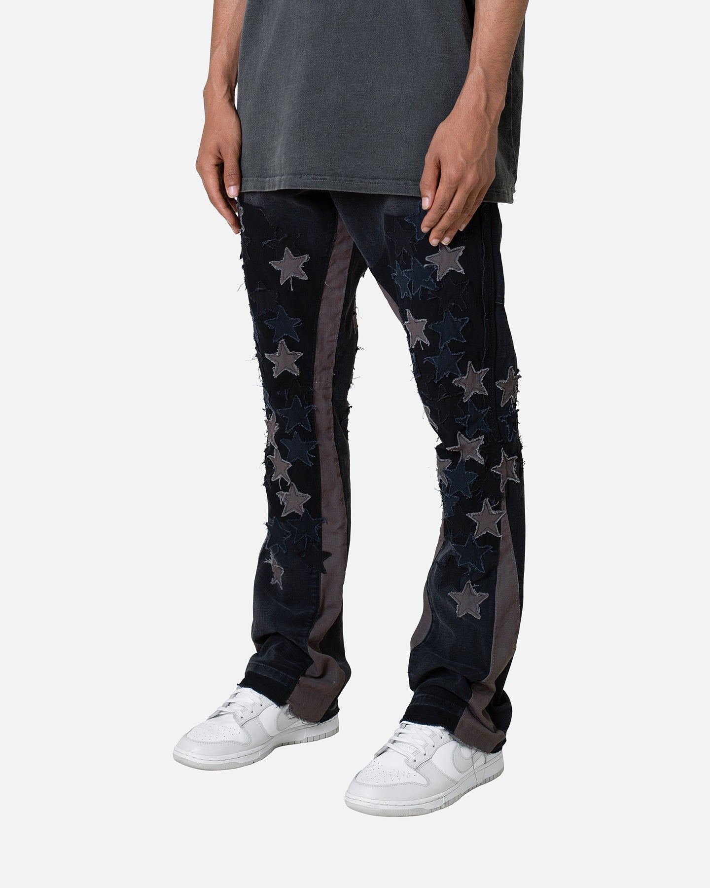 MNML B451 Star Flare Denim Pants Black | Culture Kings US