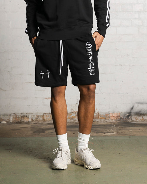 Saint Morta Fallen Sweat Shorts Black
