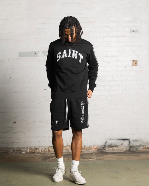 Saint Morta Fallen Sweat Shorts Black