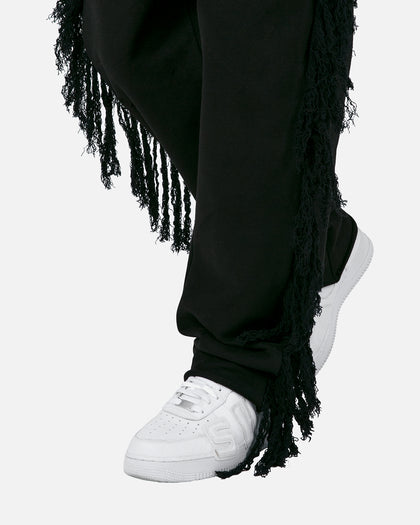 MNML Trail Frayed Sweat Pants Black