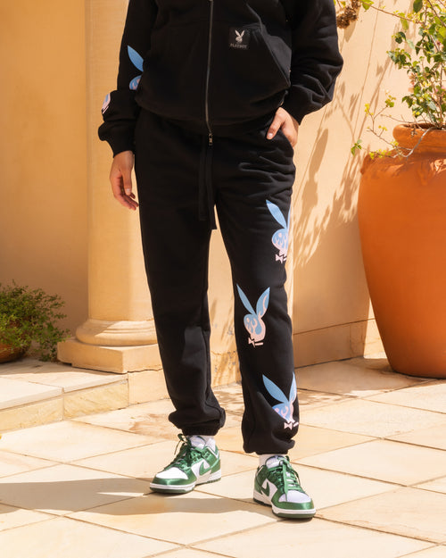 Playboy By Culture Kings Lit Bunny Track Pants Black