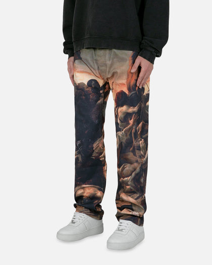MNML V350 Art Baggy Denim Jeans Multi Coloured