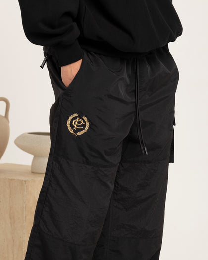 Carre Block Joggers Black