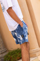Playboy By Culture Kings Vacay Shorts Light Blue Tye