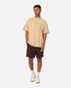Carre Luxe Linen Shorts Brown