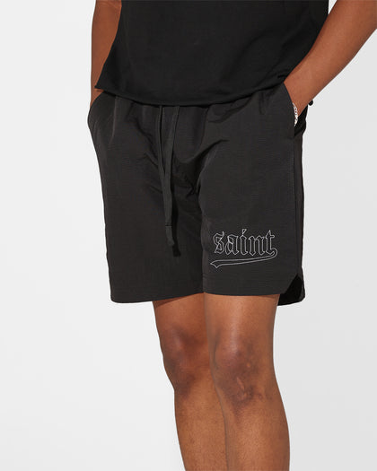 Saint Morta Westside Custom Beach Shorts Black