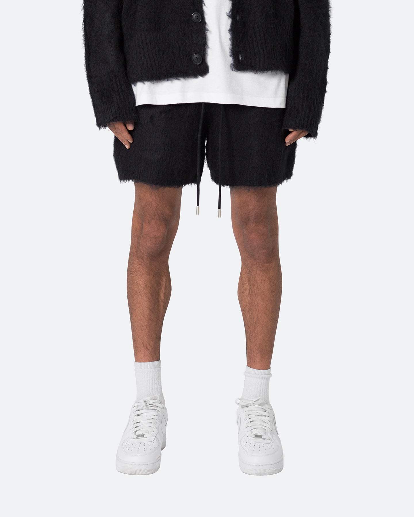 Kkm　Èaphi FLUFFY SHORT PANTS MNML Fuzzy Sweat Shorts Black | Culture Kings US