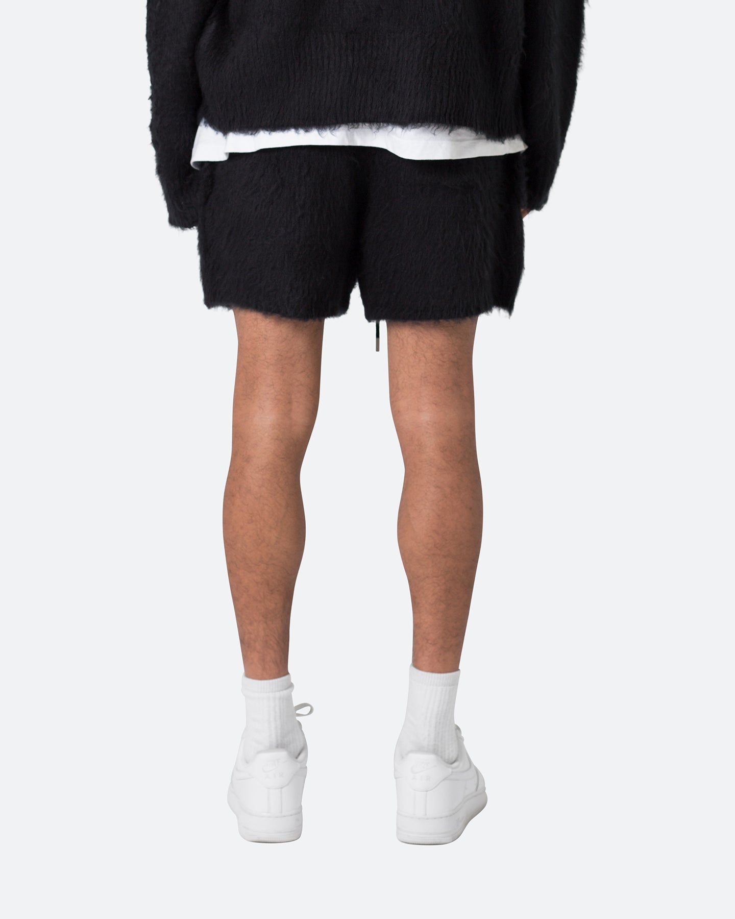 MNML Fuzzy Sweat Shorts Black | Culture Kings US