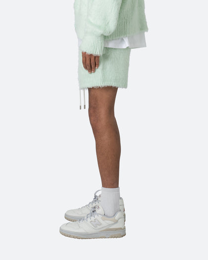 MNML Fuzzy Sweat Shorts Mint