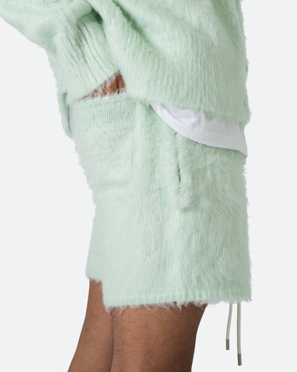 MNML Fuzzy Sweat Shorts Mint
