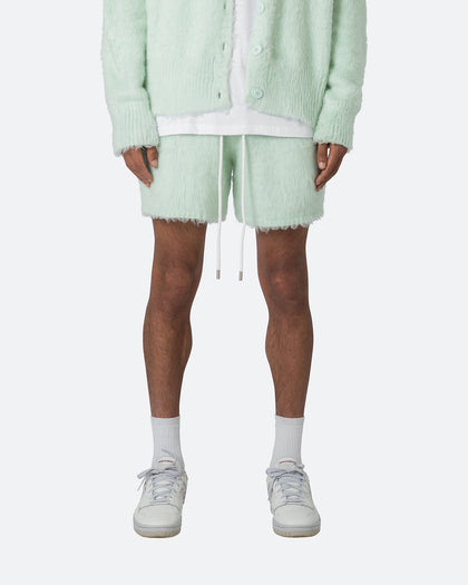 MNML Fuzzy Sweat Shorts Mint