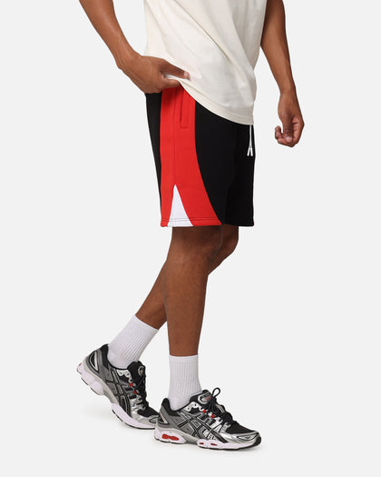 Carre C Star Panelled Shorts Black/Red
