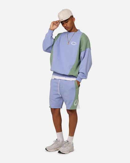 Carre C Star Panelled Shorts Pale Blue