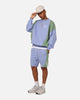 Carre C Star Panelled Shorts Pale Blue