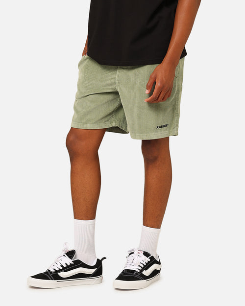 X-Large 91 Wide Corduroy Beach Shorts Pigment Artichoke